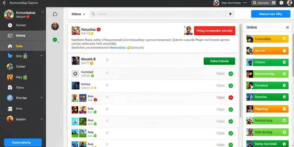 Fitur sosial untuk terhubung dengan gamer lain secara mudah.